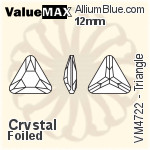 ValueMAX Triangle Fancy Stone (VM4722) 12mm - Clear Crystal With Foiling