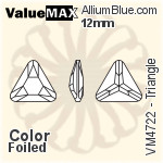 ValueMAX Triangle Fancy Stone (VM4722) 12mm - Color With Foiling