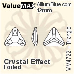 ValueMAX Triangle Fancy Stone (VM4722) 12mm - Crystal Effect With Foiling