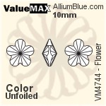 ValueMAX Flower Fancy Stone (VM4744) 10mm - Color Unfoiled