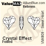 ValueMAX Sweet Heart Fancy Stone (VM4809) 8x6mm - Crystal Effect With Foiling