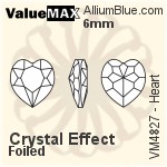 ValueMAX Heart Fancy Stone (VM4827) 6mm - Crystal Effect With Foiling