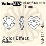 ValueMAX Heart Fancy Stone (VM4827) 12mm - Color Effect With Foiling