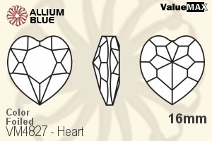 ValueMAX Heart Fancy Stone (VM4827) 16mm - Color With Foiling