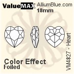 ValueMAX Heart Fancy Stone (VM4827) 18mm - Color Effect With Foiling