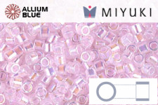 MIYUKI Delica® Seed Beads (DBM0055) 10/0 Round Medium - Pink Lined Crystal AB