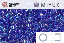 MIYUKI Delica® Seed Beads (DBM0063) 10/0 Round Medium - CobaLight Lined Sapphire AB