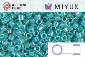 MIYUKI Delica® Seed Beads (DBM0166) 10/0 Round Medium - Opaque Turquoise Green AB