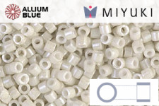 MIYUKI Delica® Seed Beads (DBM0211) 10/0 Round Medium - Opaque Limestone Luster