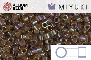 MIYUKI Delica® Seed Beads (DBM0287) 10/0 Round Medium - Cinnamon Lined Topaz Luster