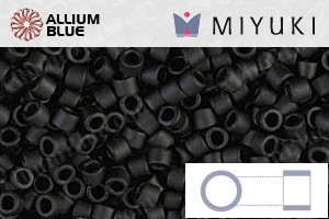 MIYUKI Delica® Seed Beads (DBM0310) 10/0 Round Medium - Matte Black