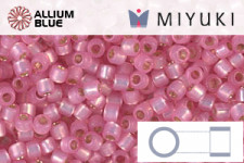 MIYUKI Delica® Seed Beads (DBM0625) 10/0 Round Medium - Dyed Rose Silver Lined Alabaster