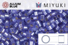 MIYUKI Delica® Seed Beads (DBM0694) 10/0 Round Medium - Dyed Semi-matte Silver Lined Purple