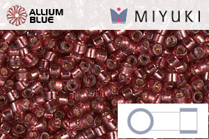 MIYUKI Delica® Seed Beads (DB2160) 11/0 Round - DURACOAT Silver Lined Magenta