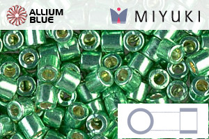 MIYUKI Delica® Seed Beads (DBL1844) 8/0 Round Large - DURACOAT Galvanized Dark Mint Green