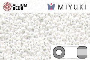 MIYUKI丸シードビーズ (RR11-0420) 丸小ビーズ 11/0 - 白ギョクラスター