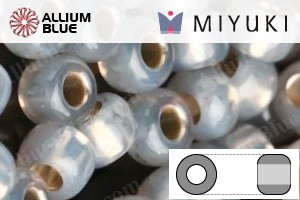 MIYUKI Round Rocailles Seed Beads (RR11-2356) 11/0 Small - Silverlined Light Taupe Opal