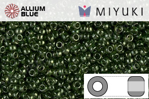 MIYUKI Round Rocailles Seed Beads (RR15-0306) 15/0 Extra Small - Olive Green Gold Luster