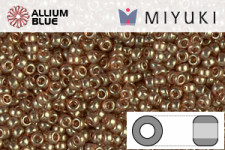 MIYUKI Round Rocailles Seed Beads (RR15-0311) 15/0 Extra Small - Topaz Gold Luster