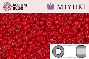 MIYUKI Round Rocailles Seed Beads (RR15-0408) 15/0 Extra Small - Opaque Red