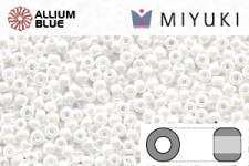 MIYUKI Round Rocailles Seed Beads (RR15-0420) 15/0 Extra Small - White Pearl Ceylon