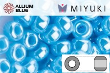 MIYUKI Round Rocailles Seed Beads (RR15-0433) 15/0 Extra Small - Opaque Luster Light Blue