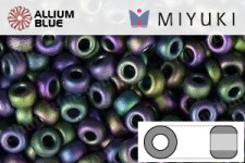 MIYUKI Round Rocailles Seed Beads (RR15-2019) 15/0 Extra Small - Matte Metallic Eggplant