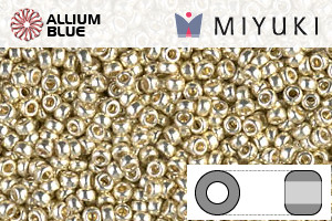 MIYUKI Round Rocailles Seed Beads (RR15-4201) 15/0 Extra Small - Duracoat Galvanized Silver