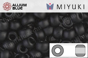 MIYUKI Round Rocailles Seed Beads (RR6-0401F) 6/0 Extra Large - Matte Opaque Black