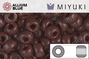 MIYUKI Round Rocailles Seed Beads (RR6-0409) 6/0 Extra Large - Opaque Chocolate