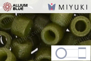 MIYUKI Delica® Seed Beads (DB2357) 11/0 Round - Duracoat Opaque Dyed Olive