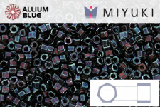 MIYUKI Delica® Seed Beads (DBC0025) 11/0 Hex Cut - Metallic Blue Iris