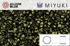 MIYUKI Delica® Seed Beads (DBSC0011) 15/0 Hex Cut Small - Metallic Olive