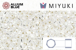 MIYUKI Delica® Seed Beads (DBSC0041) 15/0 Hex Cut Small - Silver Lined Crystal