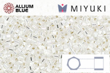 MIYUKI Delica® Seed Beads (DBSC0041) 15/0 Hex Cut Small - Silver Lined Crystal