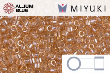 MIYUKI Delica® Seed Beads (DB0101) 11/0 Round - Light Smoky Topaz Gold Luster