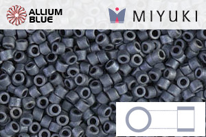 MIYUKI Delica® Seed Beads (DB0301) 11/0 Round - Matte Gunmetal