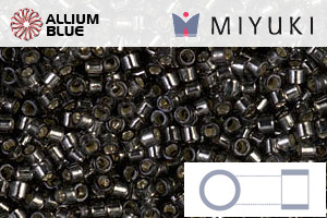 MIYUKI Delica® Seed Beads (DB0613) 11/0 Round - Dyed Silver Lined Dark Gray