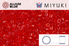 MIYUKI Delica® Seed Beads (DB0704) 11/0 Round - Transparent Red Orange