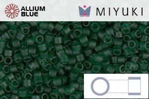 MIYUKI Delica® Seed Beads (DB0767) 11/0 Round - Matte Transparent Dark Emerald