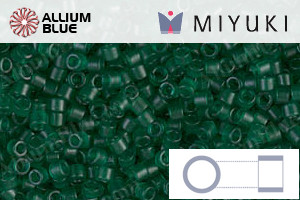 MIYUKI Delica® Seed Beads (DB0776) 11/0 Round - Dyed Semi-matte Transparent Emerald