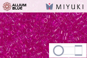 MIYUKI Delica® Seed Beads (DB1310) 11/0 Round - Dyed Transparent Fuchsia