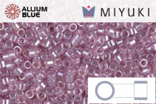 MIYUKI Delica® Seed Beads (DB1482) 11/0 Round - Transparent Light Rose Luster