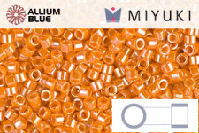 MIYUKI Delica® Seed Beads (DB1563) 11/0 Round - Opaque Mandarin Luster