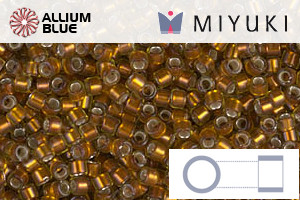 MIYUKI Delica® Seed Beads (DB1682) 11/0 Round - Silver Lined Glazed Dark Honey