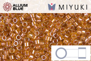 MIYUKI Delica® Seed Beads (DB1702) 11/0 Round - Copper Pearl Lined Marigold