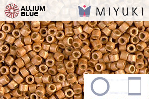 MIYUKI Delica® Seed Beads (DB1833F) 11/0 Round - DURACOAT Galvanized Dark Gold Frosted