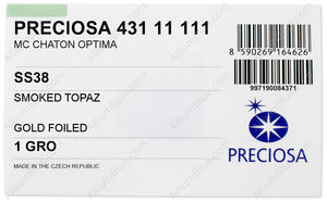 PRECIOSA Chaton O ss38 sm.topaz G factory pack