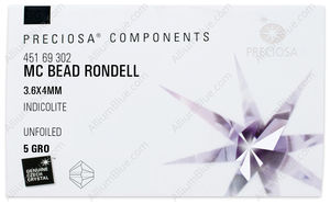 PRECIOSA Rondelle Bead 4 mm indicol factory pack