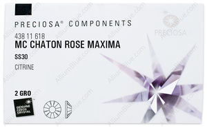 PRECIOSA Rose MAXIMA ss30 citrine DF factory pack